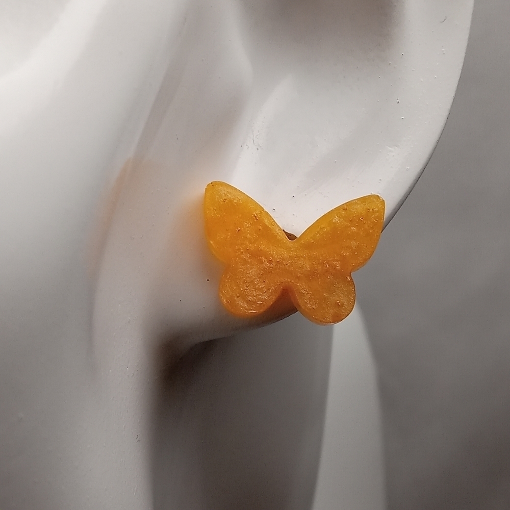 5/$25 Butterfly Shaped Orange Earrings